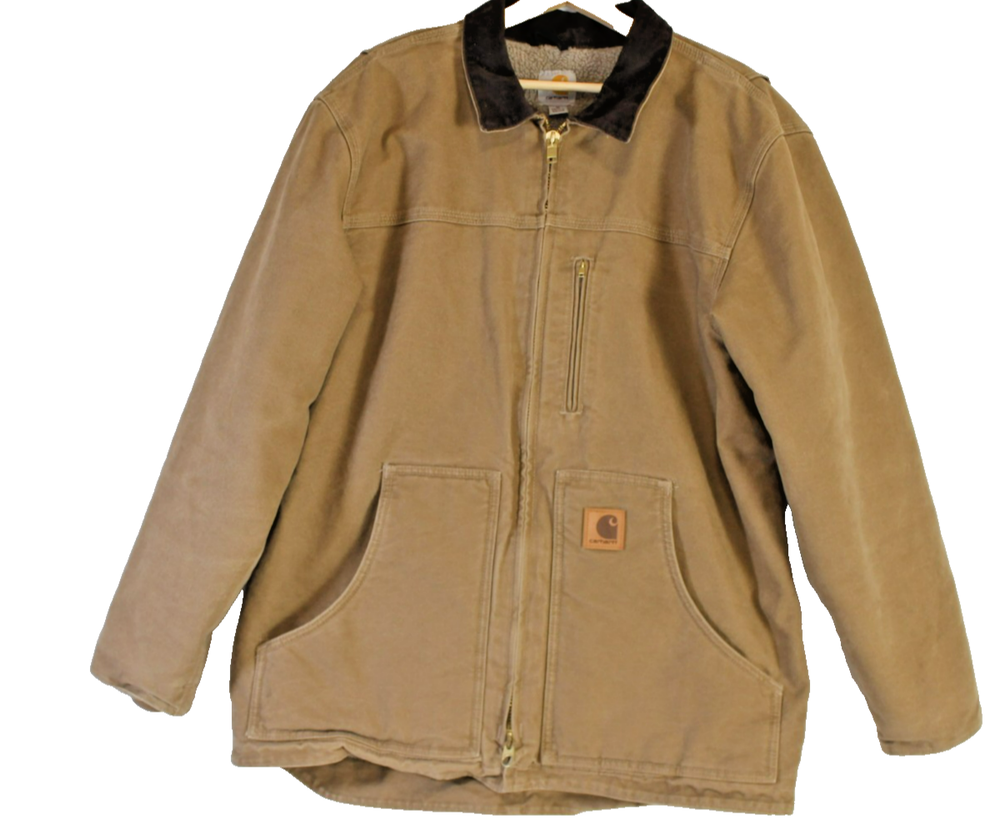 Carhartt Mens Medium Brown Sherpa Lined Ridge Coat C61 FRB Jacket