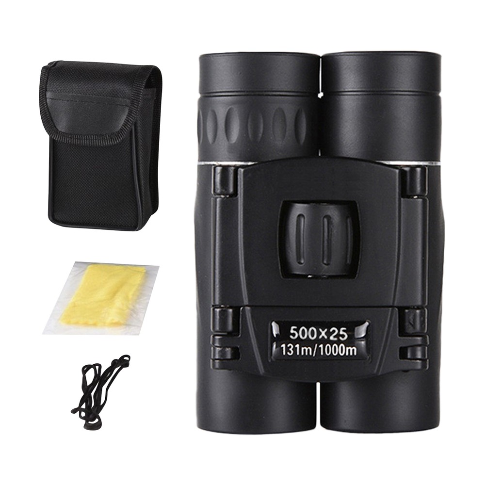 500x25 Small Pocket Binoculars for Adults and Kids for Bird Watching and Concert