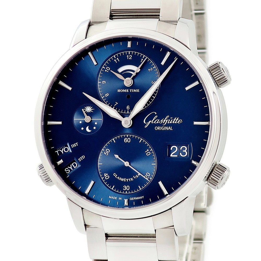 GLASHUTTE ORIGINAL Senator Cosmopolite 1-89-02-05-02-70 Blue Panorama Date