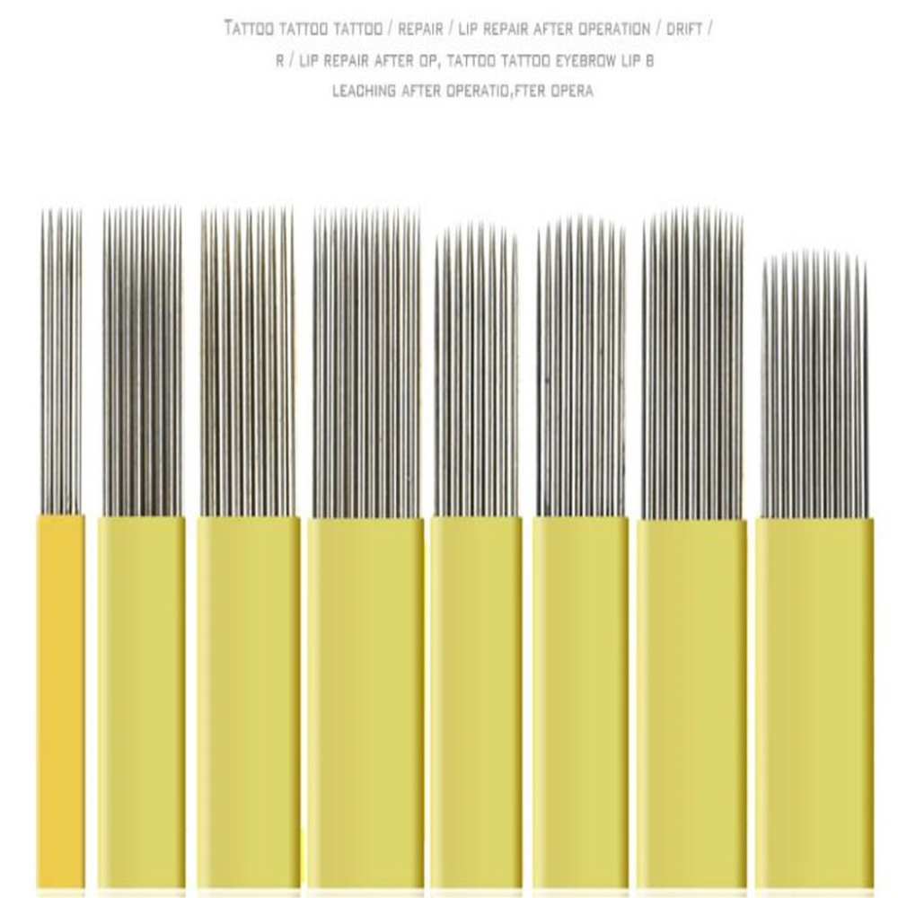 Double Row Microblading Needles 9-21 Pins for Eyebrow Tattoo Shading-image