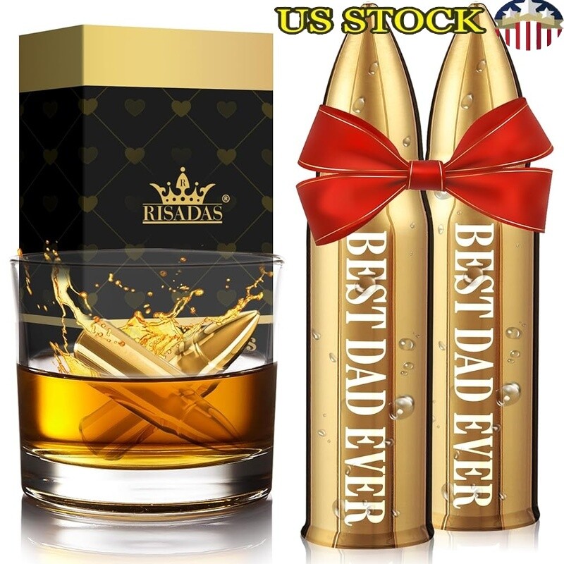 Fathers Day Gifts Dad Whiskey Stones Set Best Dad Ever Birthday Present New-image