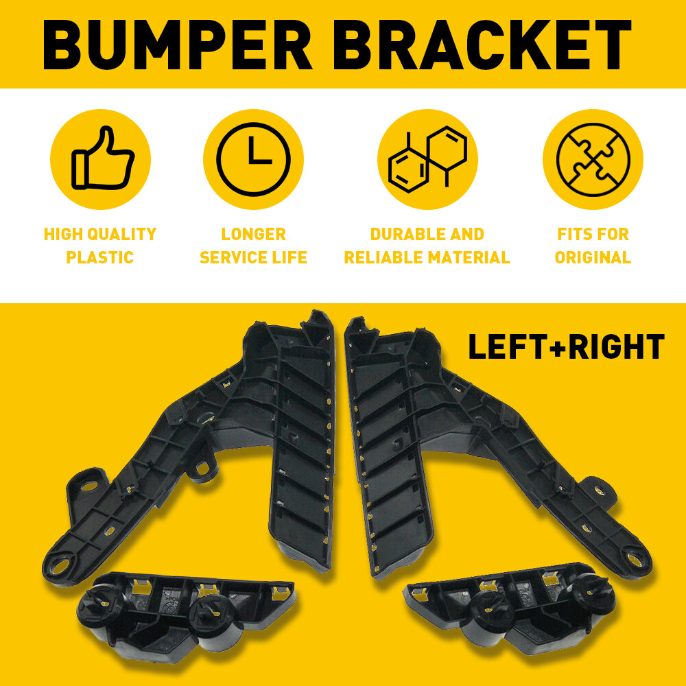 2013-2015 Altima Sedan Front Bumper Bracket Retainer Beam Mount Support 4PC