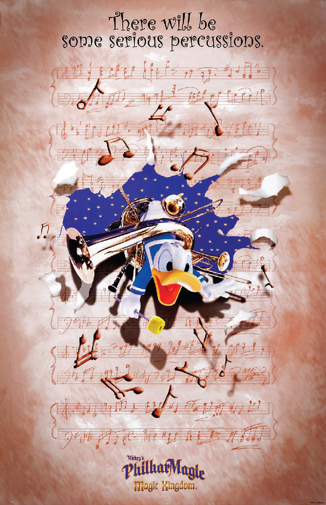 Disney Philharmagic Donald Duck Art Print 13x19 Satin Poster