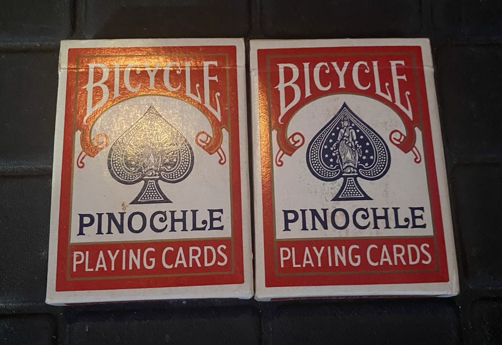 Vintage Bicycle Pinochle Playing Cards Set - 2 Full Decks