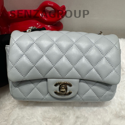 Chanel Lambskin Blue Gold CF Mini Chain Shoulder Crossbody Bag