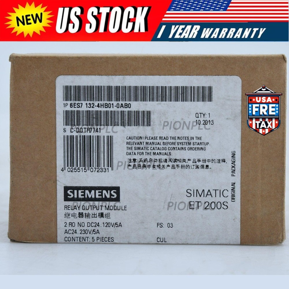 New Siemens 6ES7132-4HB01-0AB0 DP 5 electronic modules 6ES7 132-4HB01-0AB0