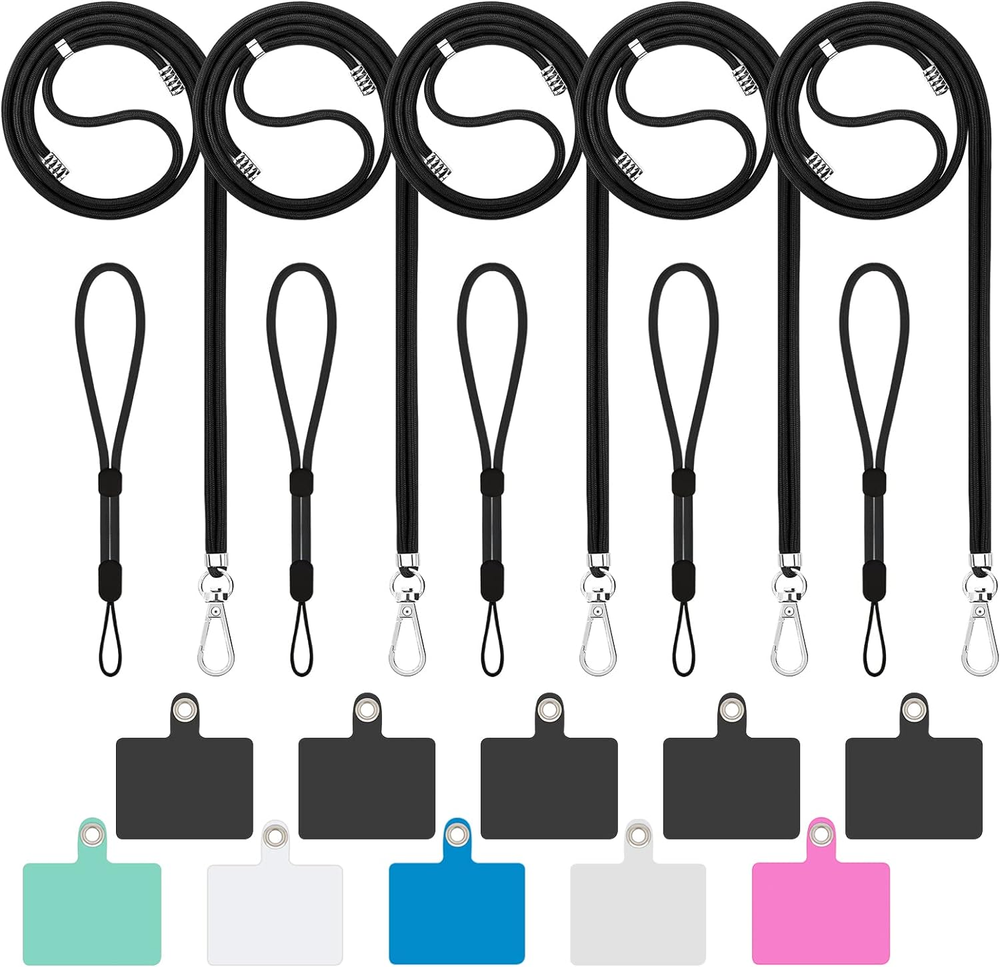 Universal 5-in-1 Crossbody Phone Lanyard for Hands-Free Neck Wear