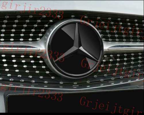 For 2011-2018 w205 w212 cla gla 3d Mirror Convex Star Badge grille sign Black
