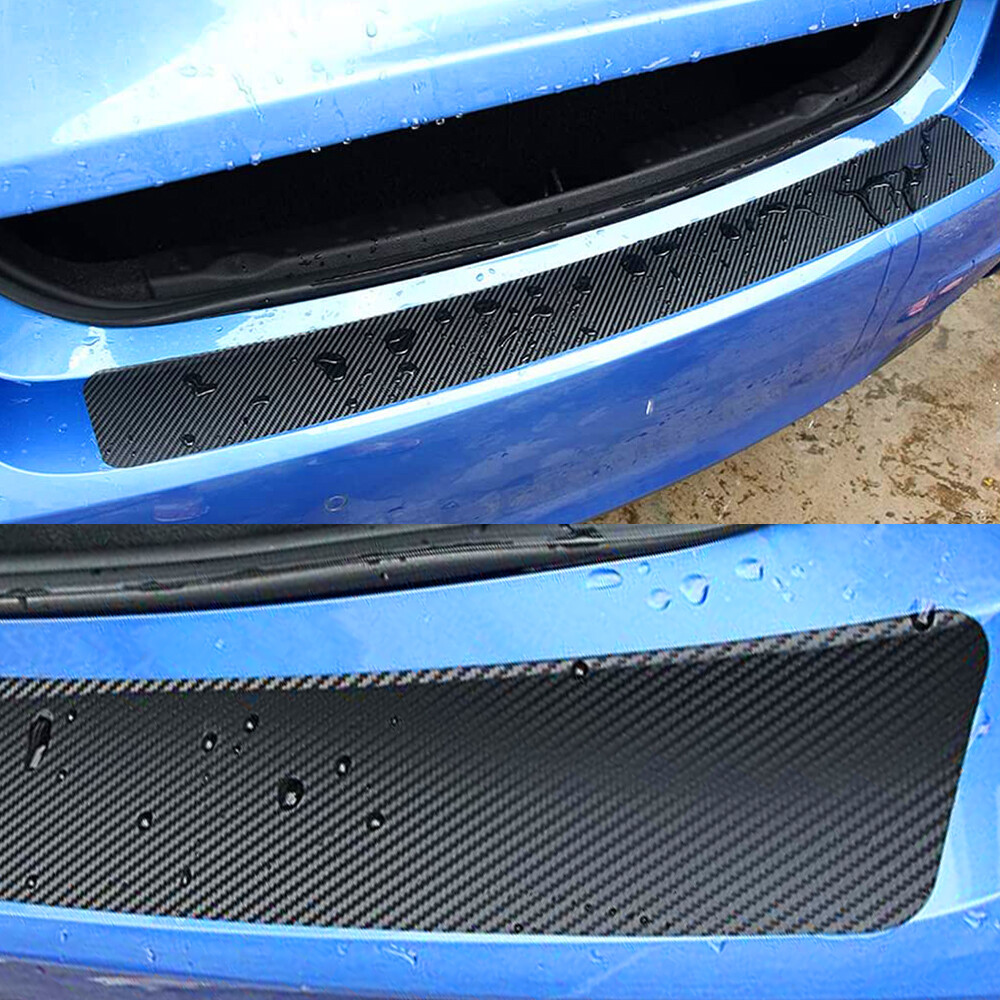 Carbon Fiber Bumper Rear Trunk Protector Corner Trim Sticker Car Accessories