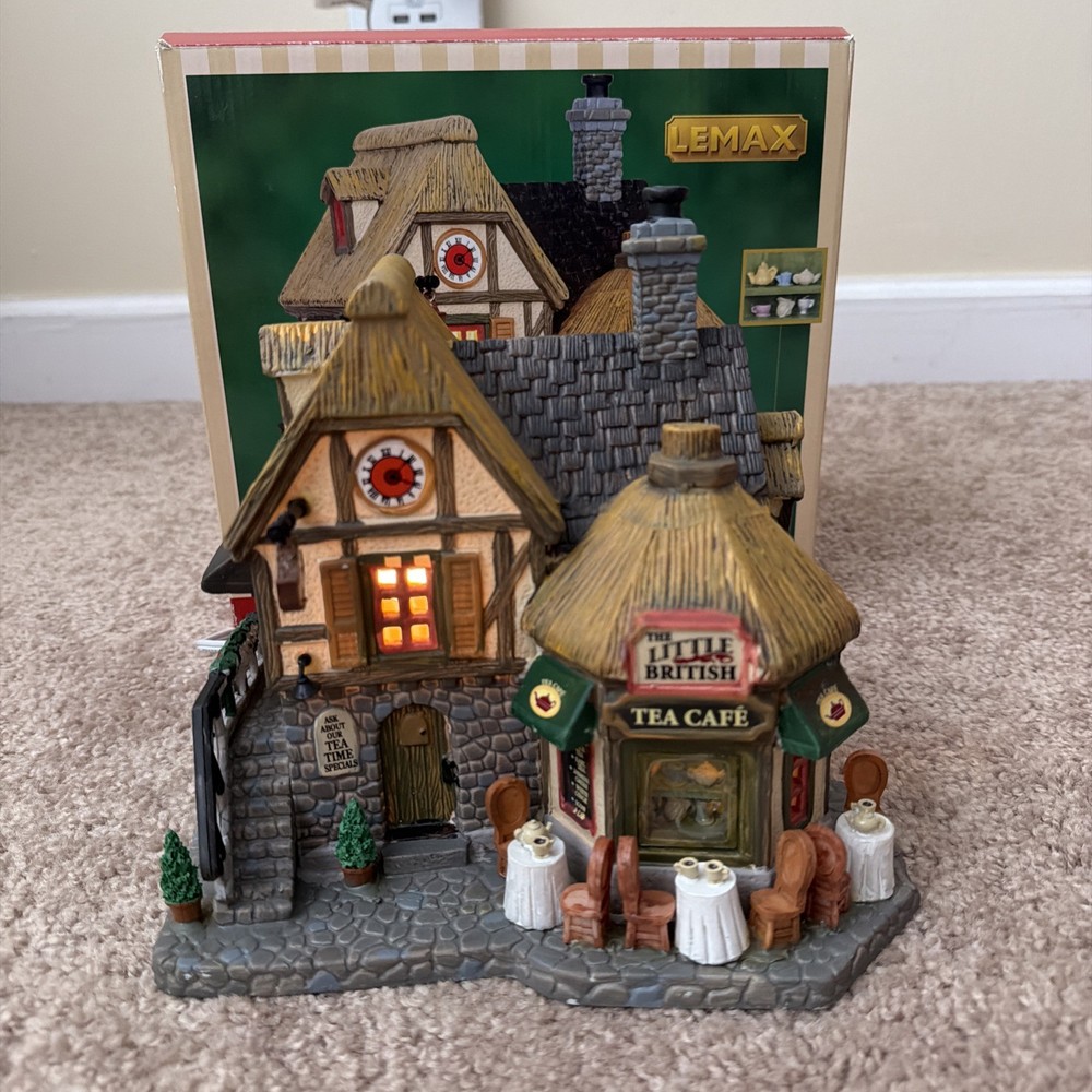 Lemax Caddington Village The Little British Tea Café 2015 Lighted House Retired