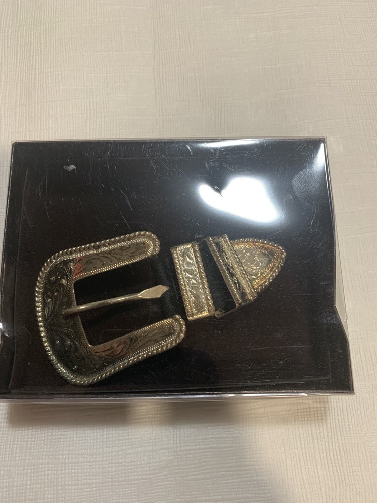 WESTERN COWBOY—FLORAL ENGRAVED BELT BUCKLE 4 Pc SET—Free US Shipping!!!!!!!!!!!!