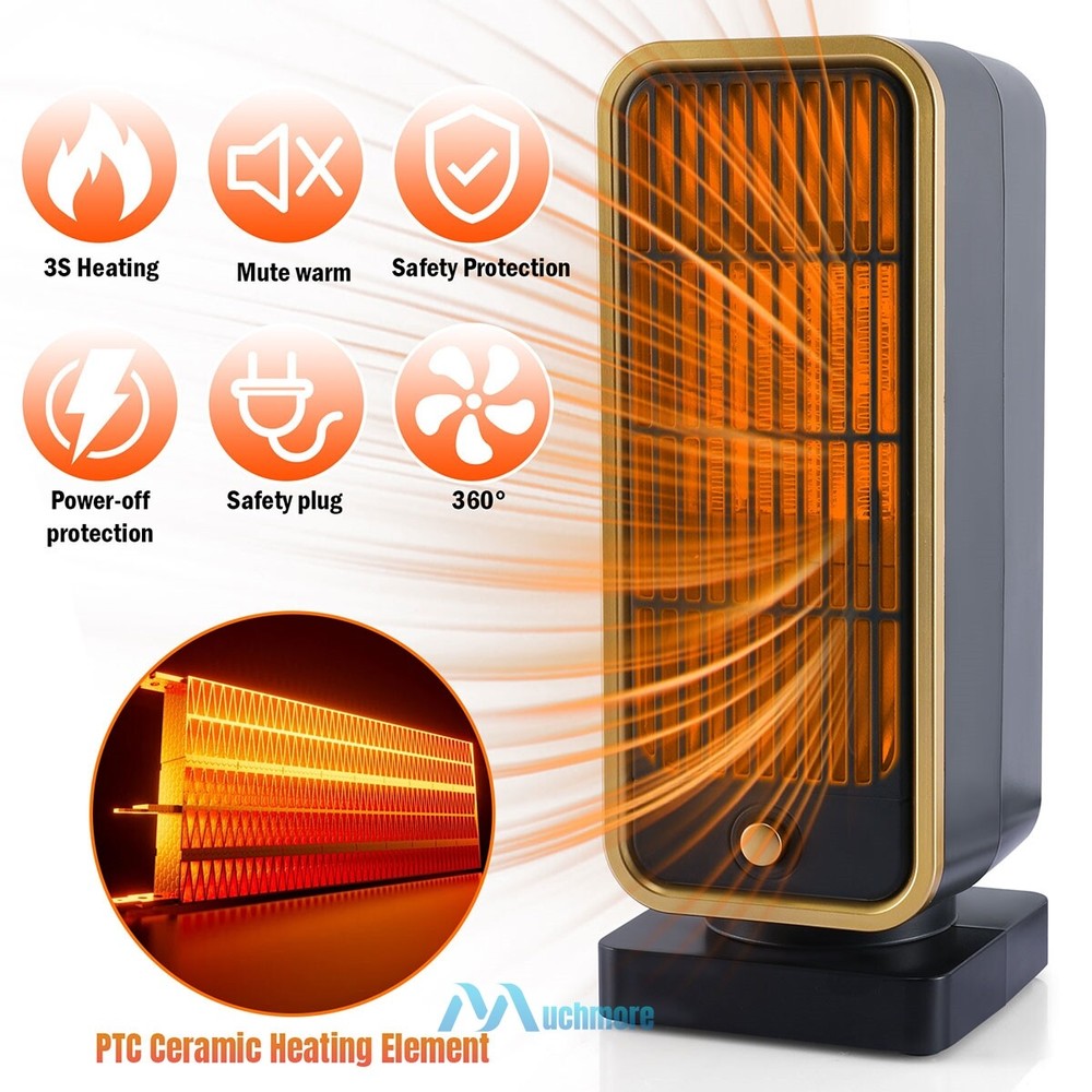Portable Electric Space Heater Garage Ceramic Hot Air Fan for Indoor Large Room