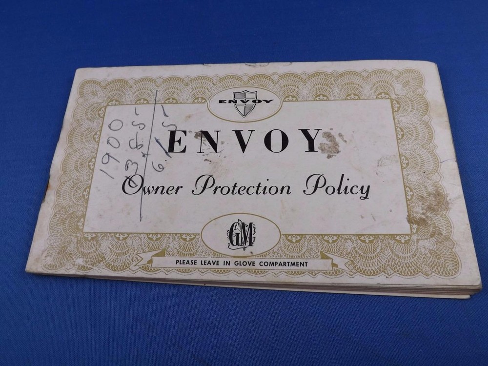 BUICK ENVOY CAR OWNER PROTECTION POLICY MAINTENANCE REQUIREMENTS VOUCHERS 1960-image