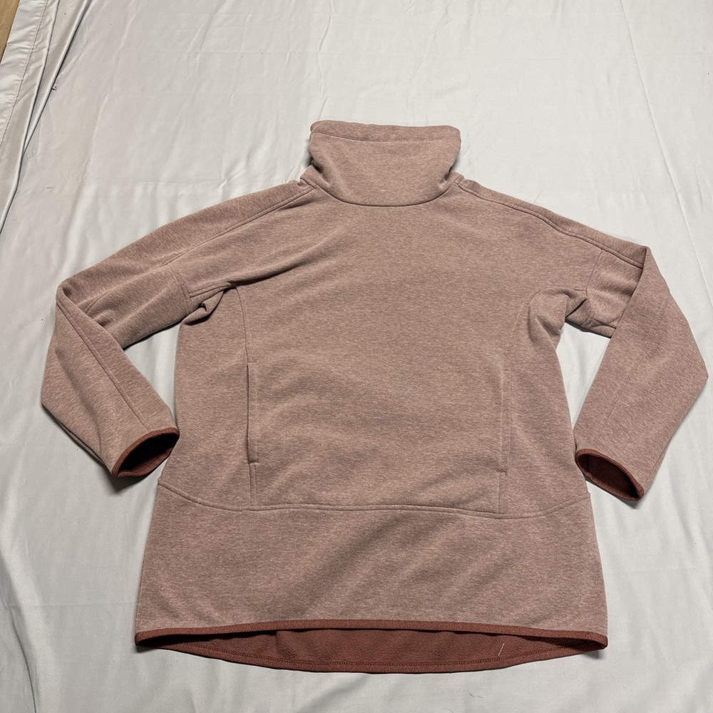 Mountain Hardwear Women's Sweater Large Brown Ordessa Mock Neck Pullover