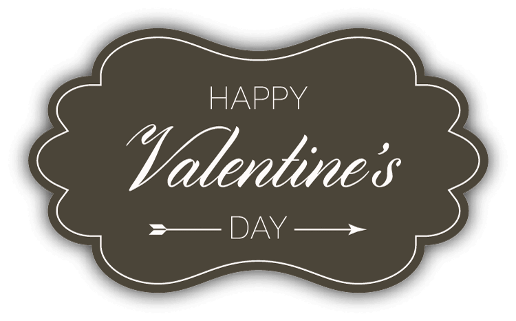 Happy Valentine's Day Arrow Retro Vintage Car Bumper Sticker Decal