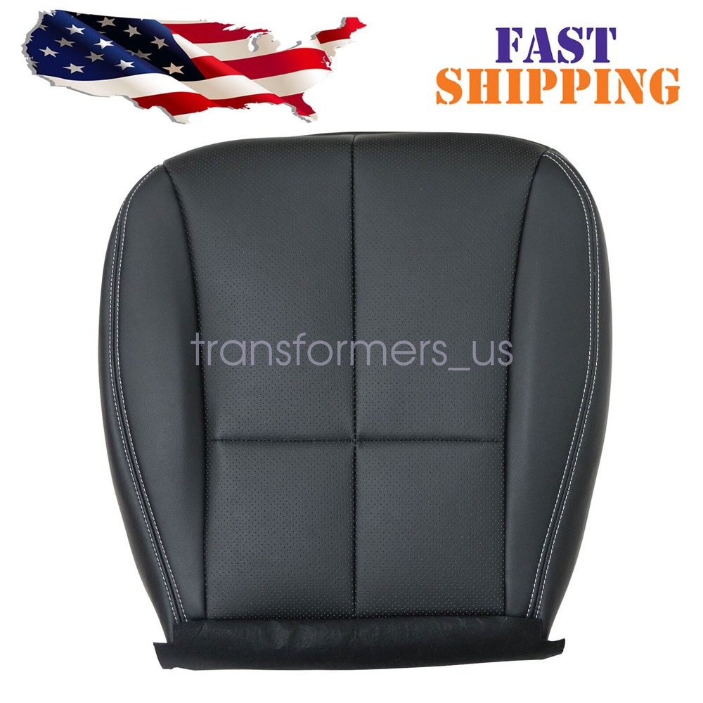For 2009 to 2013 Subaru Forester Passenger Bottom Perf Leather Seat Cover Black