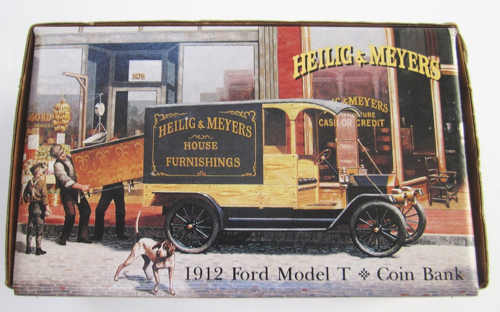 1998 Ertl Heilig & Meyers 1912 Ford Model T Diecast Bank NEW Complete with Key
