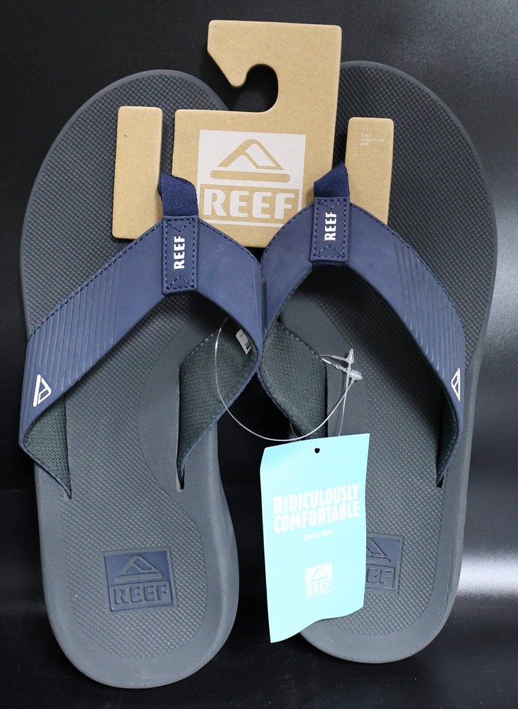 Men's Reef Phantom II Flip-Flops Grey Navy Sizes 9-13 RF0A3YMHGNV