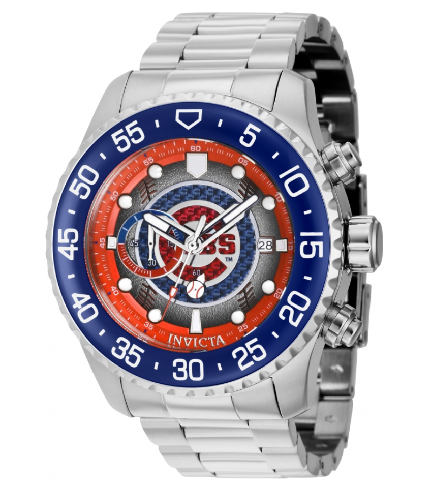 Invicta MLB Chicago Cubs Men's 50mm Pro Diver Carbon Fiber Chrono Watch 42685