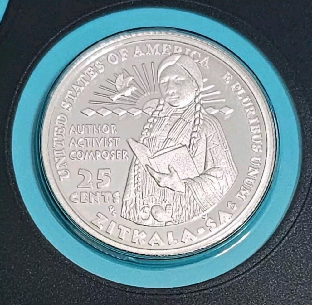 2024 S SILVER PROOF Zitkala-Ša Red Bird Native Women Quarter, 99.9%
