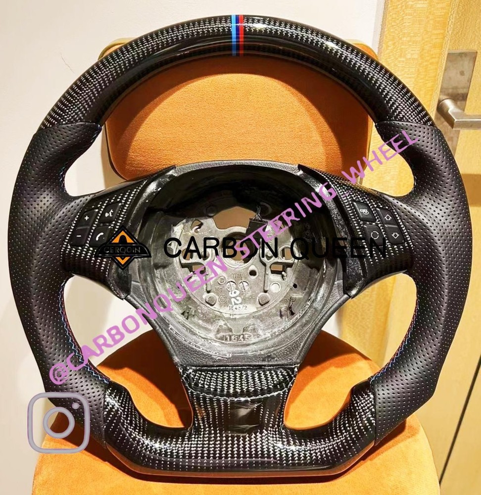 QS REAL CARBON FIBER Steering Wheel FOR  BMW E90 3-Series 2006-2012YEARS