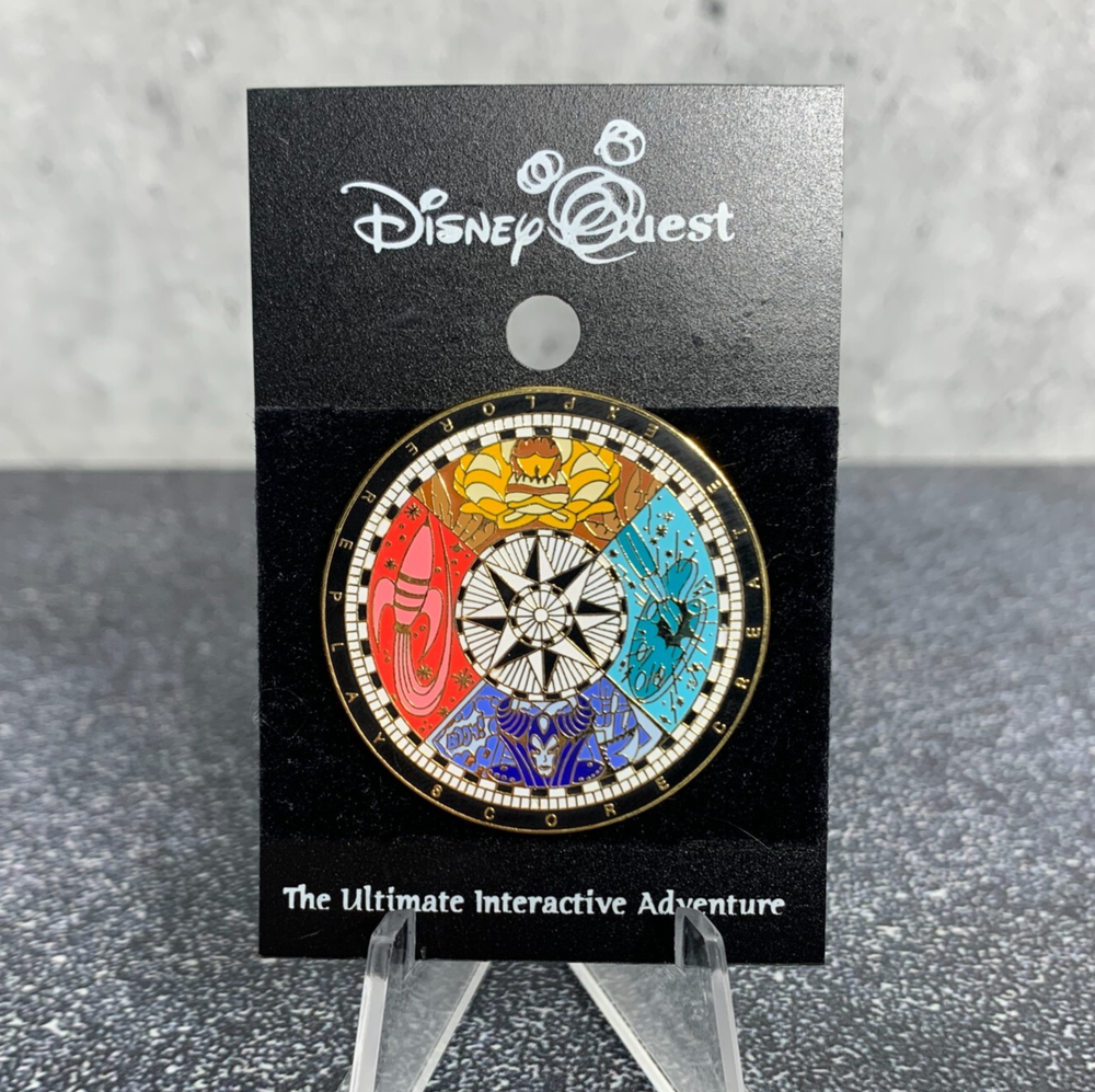 Disney QUEST Pin Compass Rose Wheel Ultimate Interactive Adventure Brand New