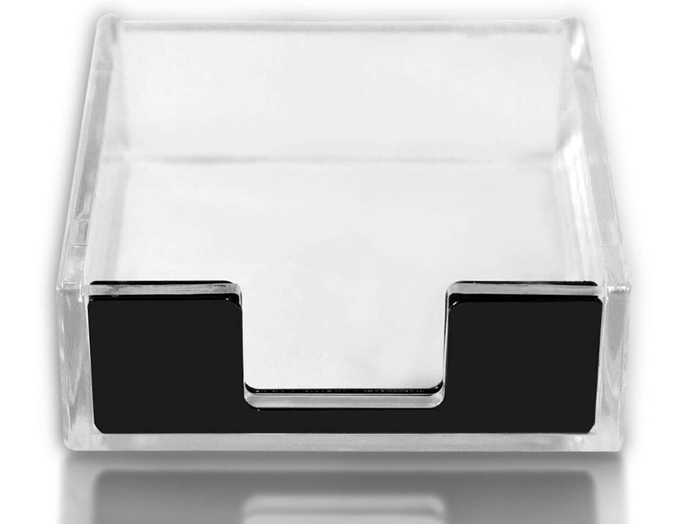 Acrylic Sticky Note Holder Desk Organizer Decor For 3x3 Sticky Notes Memo black