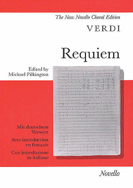 Giuseppe Verdi Requiem Vocal Score Choral & Piano Sheet Music Novello SATB Book
