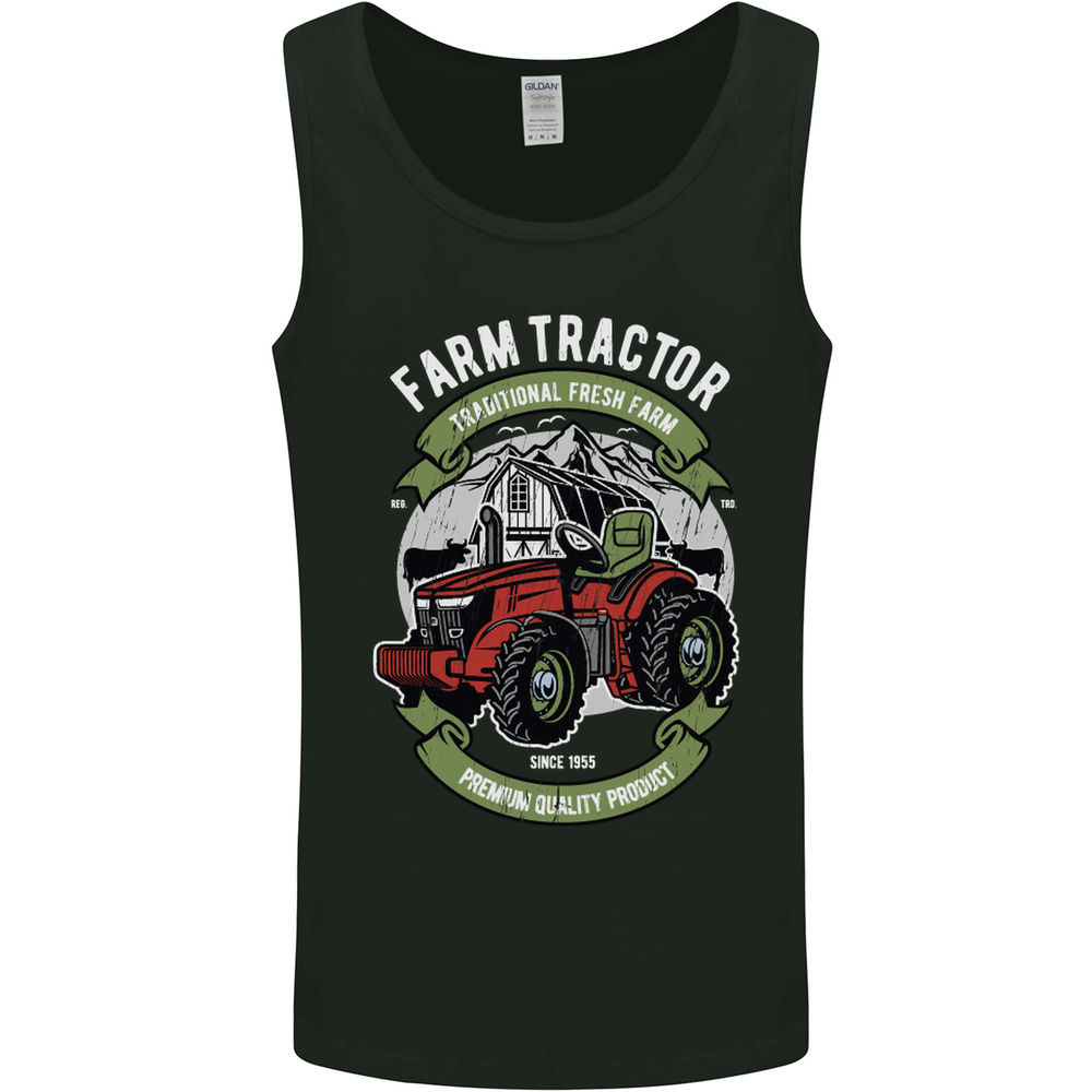Farm Tractor Farming Farmer Mens Vest Tank Top