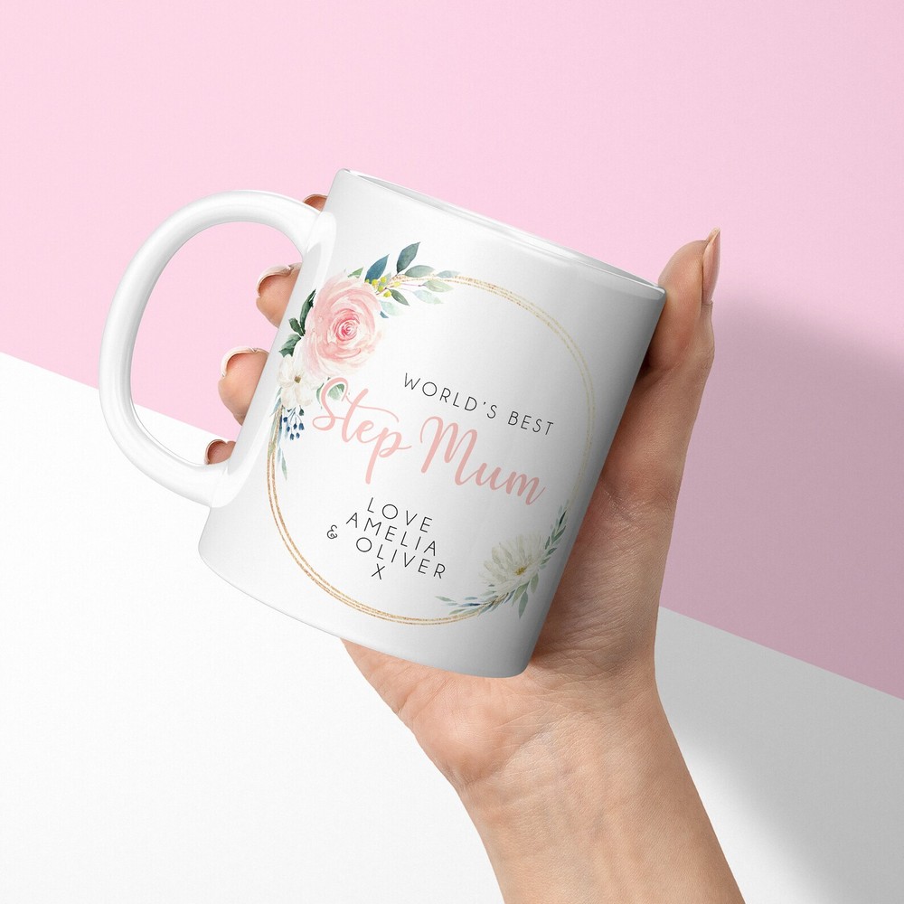 Personalised Mug Custom Step Mum Gift Worlds Best Step Mum  Custom Mug & Coa