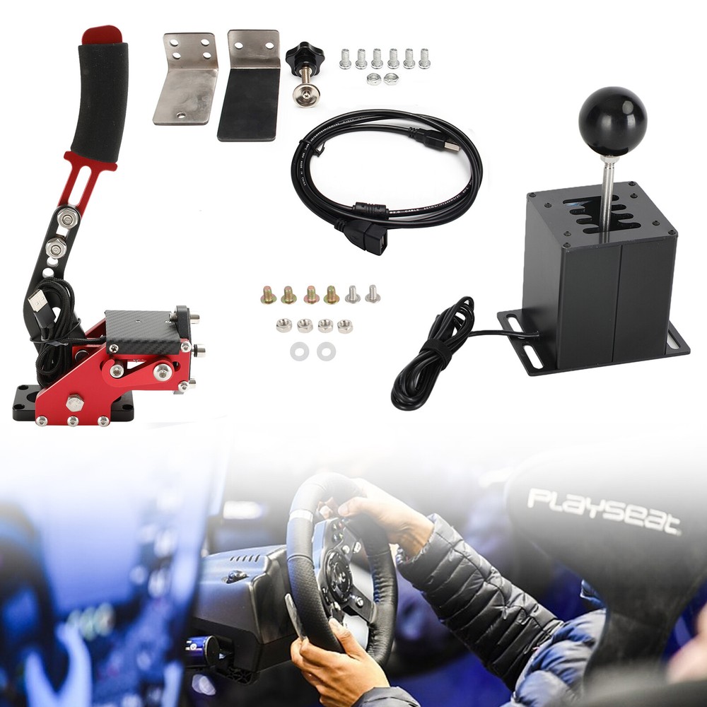 USB Handbrake & 7+R Shifter for Logitech T300RS/GT Racing Wheel