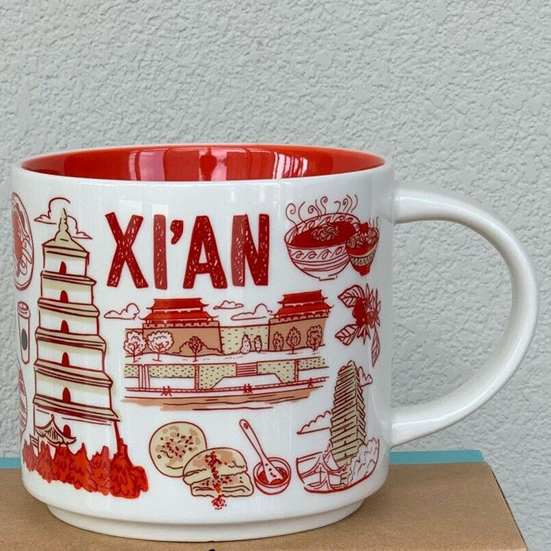 New 2022 Starbucks China Been There Series BTS Xian 14oz Coffee Mug