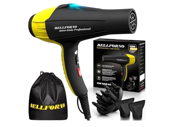 High-Power 2200W Ionic Hair Dryer - Fast-Drying, Constant Temperature Technology