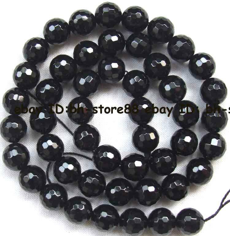 8mm AAA Natural Onyx Black Agate Round Beads 15 Inch Premium DIY Jewelry Strand