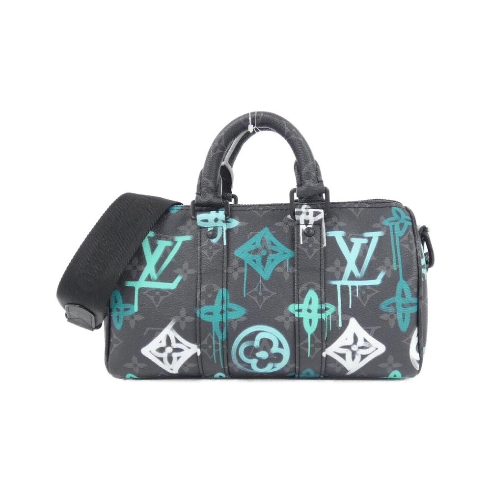Authentic LOUIS VUITTON Monogram Eclipse (LV graffiti)  Keepall Bandouliere 2...