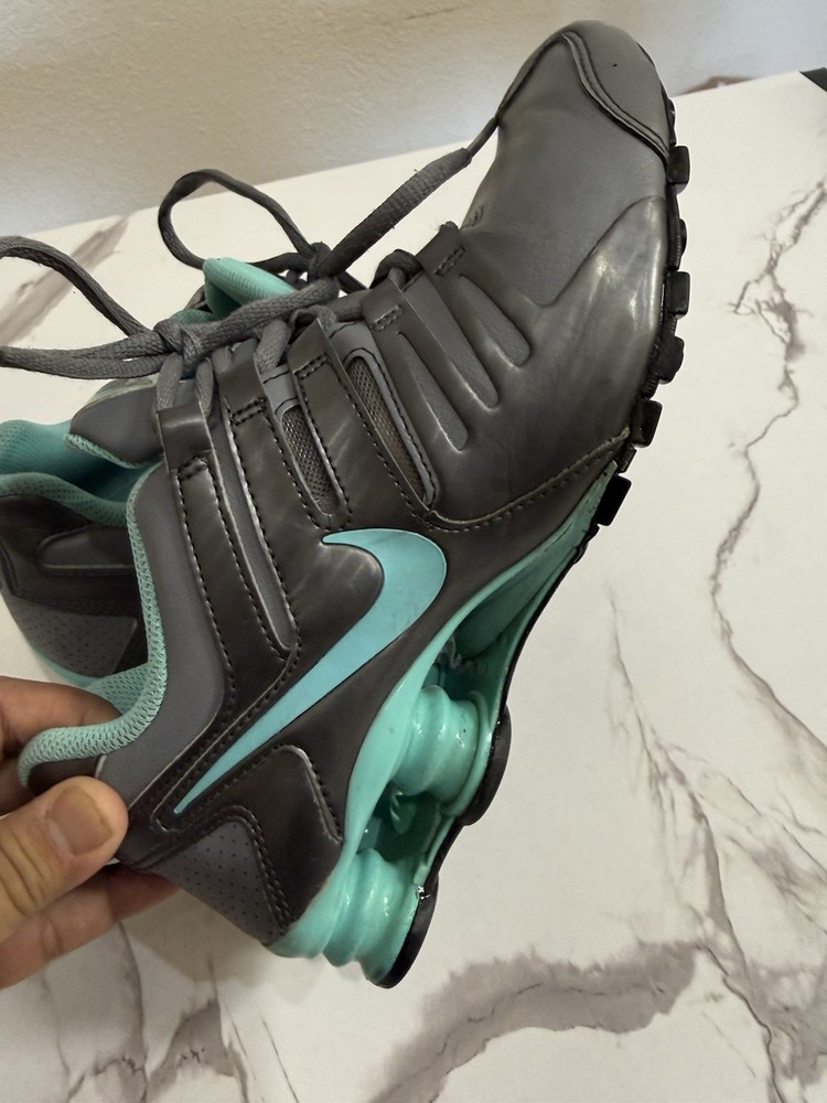 Nike Shox Gray Teal Sneakers WOMEN SIZE 7.5