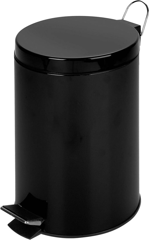 Honey-Can-Do TRS-05170 Black Step Trash Can 12-Liter 3-Gallon Capacity