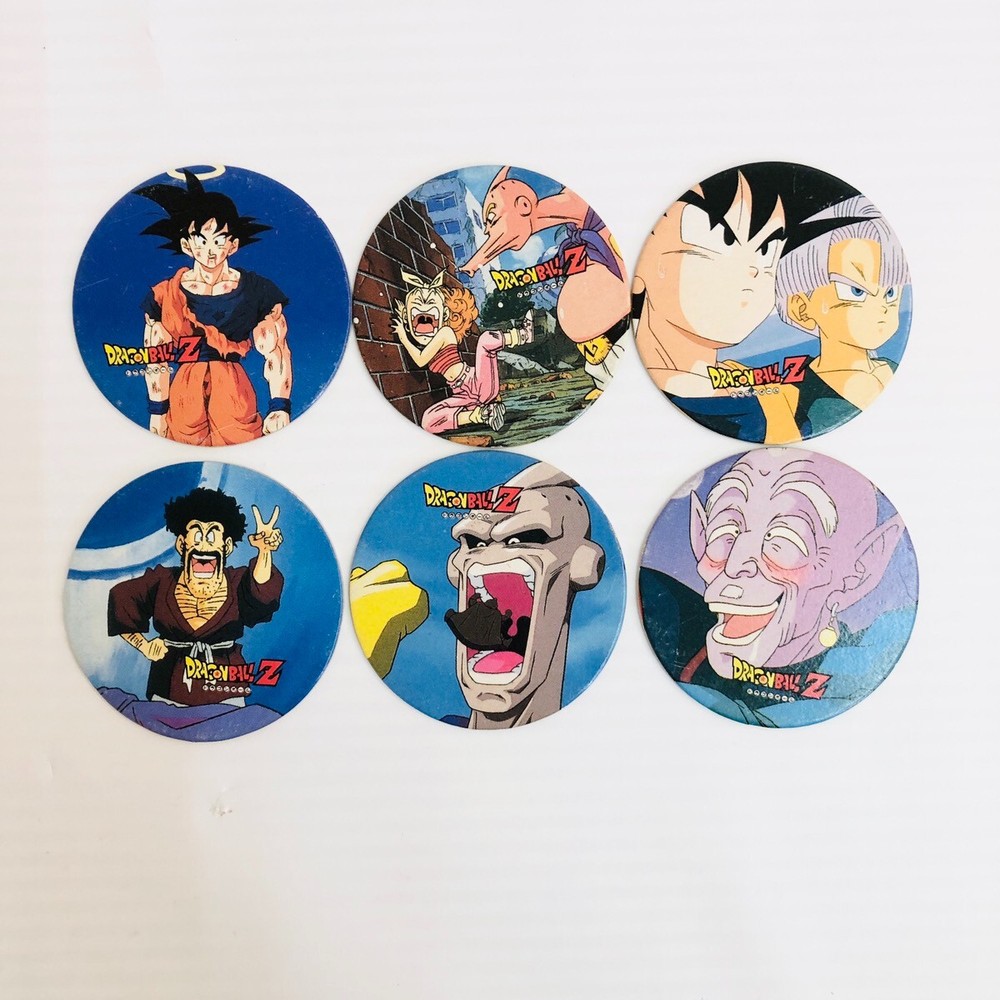 Vintage Dragon Ball Z Japanese Menko Trading Cards 6-Piece Bundle Free Shipping