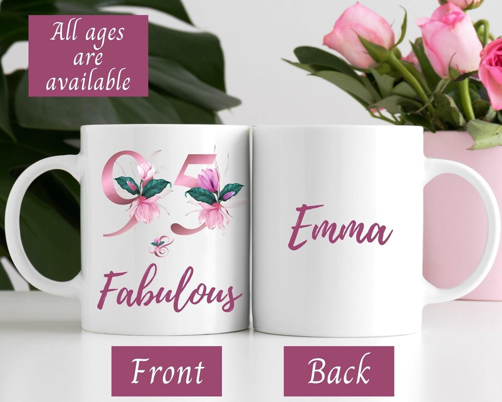 95th Birthday Coffee Mug For Women - Fabulous Personalized Gift For Her