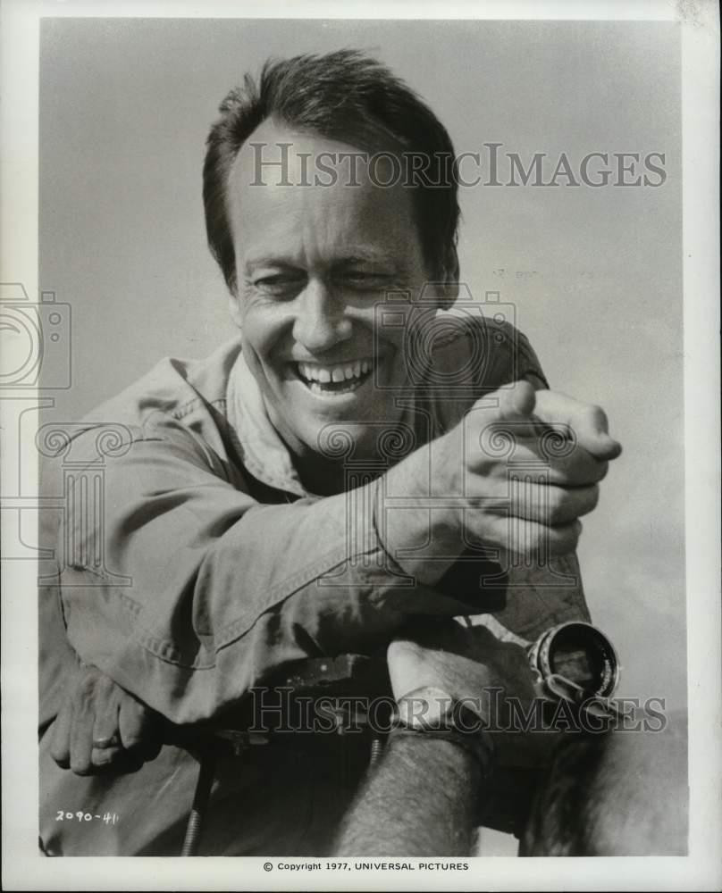 1977 Press Photo Movie Director George Roy Hill on the set of 