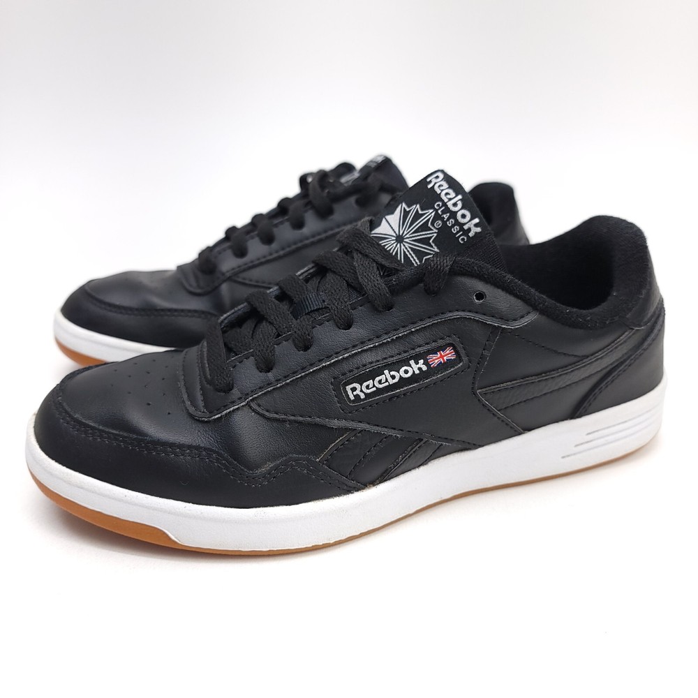 Reebok Men's 7.5 Club Memt Sneakers Black White Gum Bottom Classic FU7136