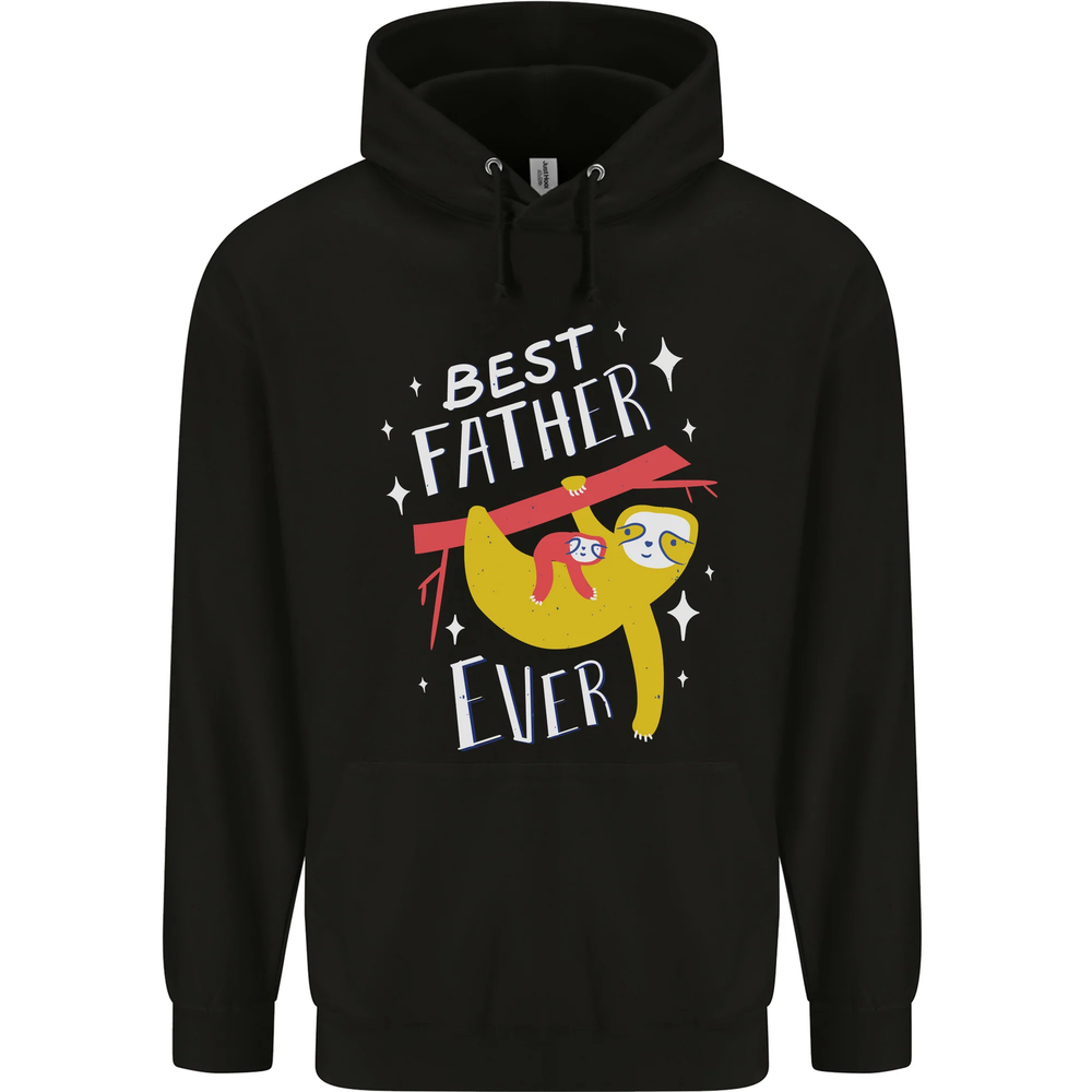 Fathers Day Funny Sloth Dad Daddy Mens 80% Cotton Hoodie-image