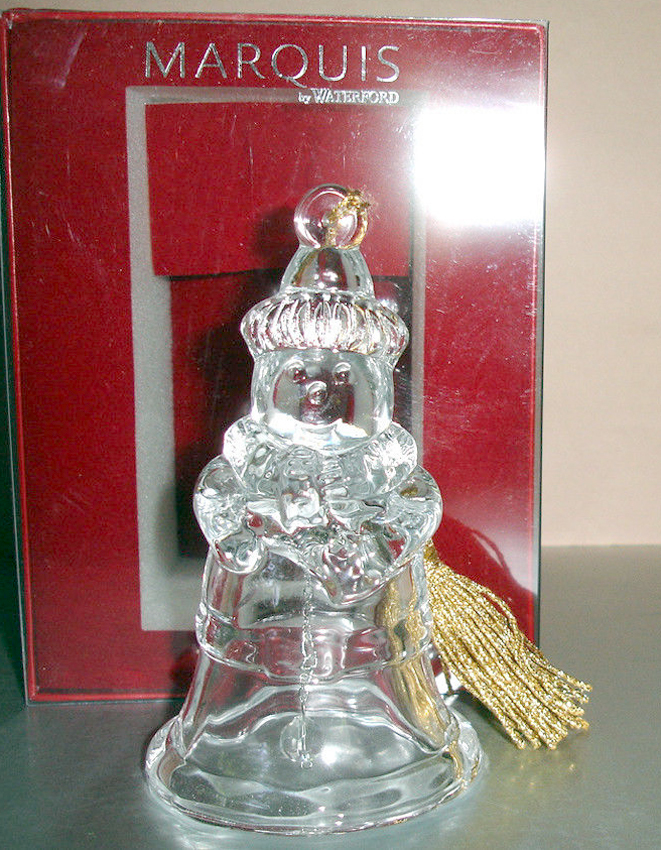 Marquis by Waterford Snowman Bell Christmas Ornament 2013 Undated 160502 New