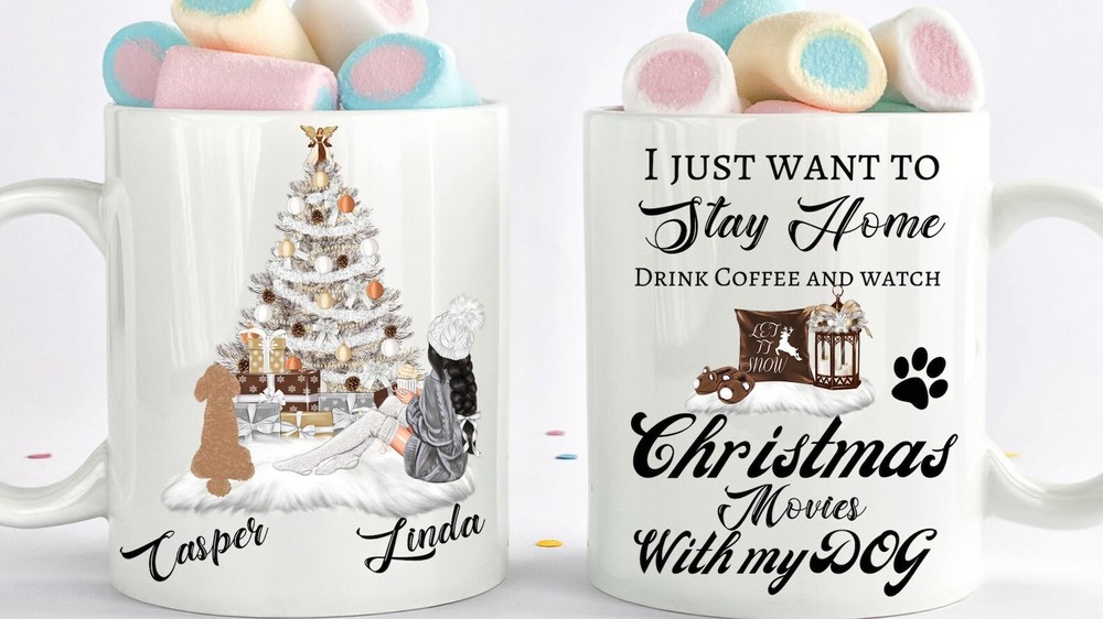 Custom Christmas Mug for Dog Moms – Perfect Gift for Dog Lovers  