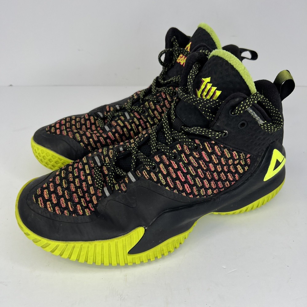 Peak Louis Williams Streetball Master Men's Size 7 Basketball Shoes Black Neon