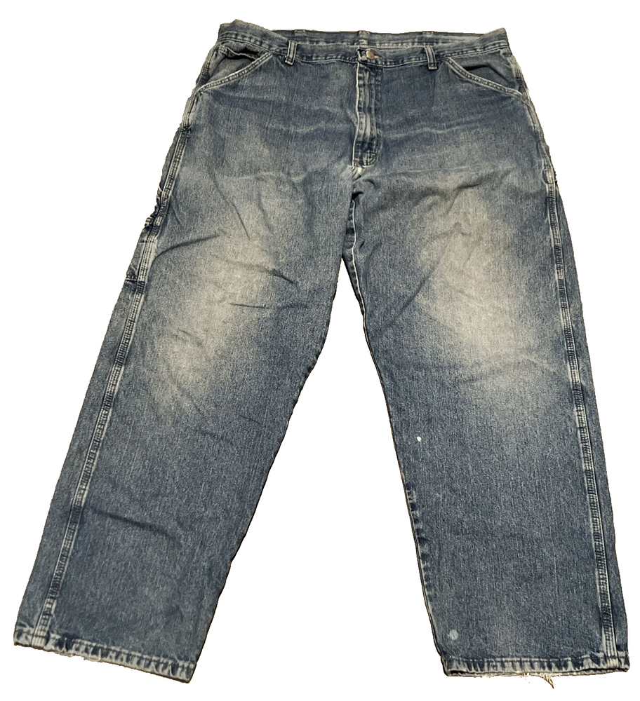 Vintage 90s Y2K Wrangler Carpenter Jeans 38x30 Blue Denim Baggy Utility Skater