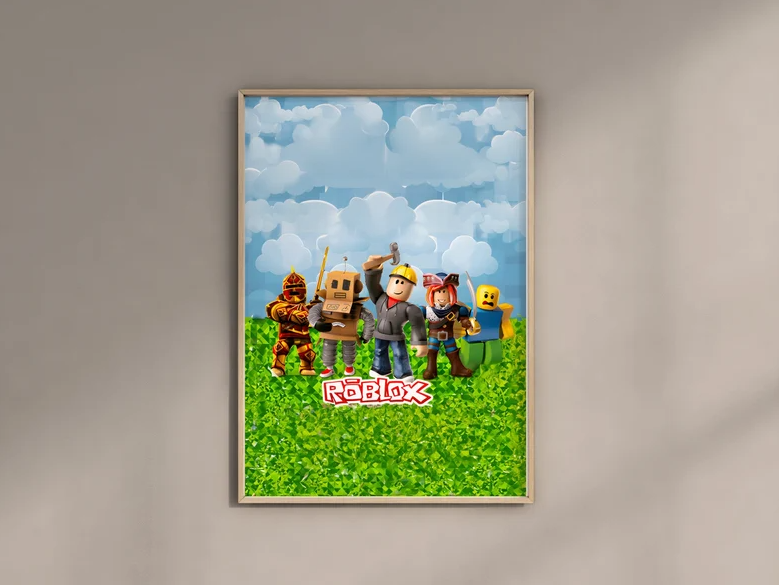 Roblox Poster Gaming Room Poster Print Game Video Games Digital Poster Clipart