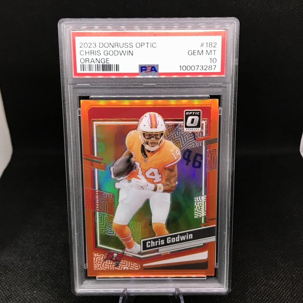 GEM 💎 MINT PSA 10 - ORANGE PRIZM COLOR MATCH 009/249 - 2023 OPTIC CHRIS GODWIN