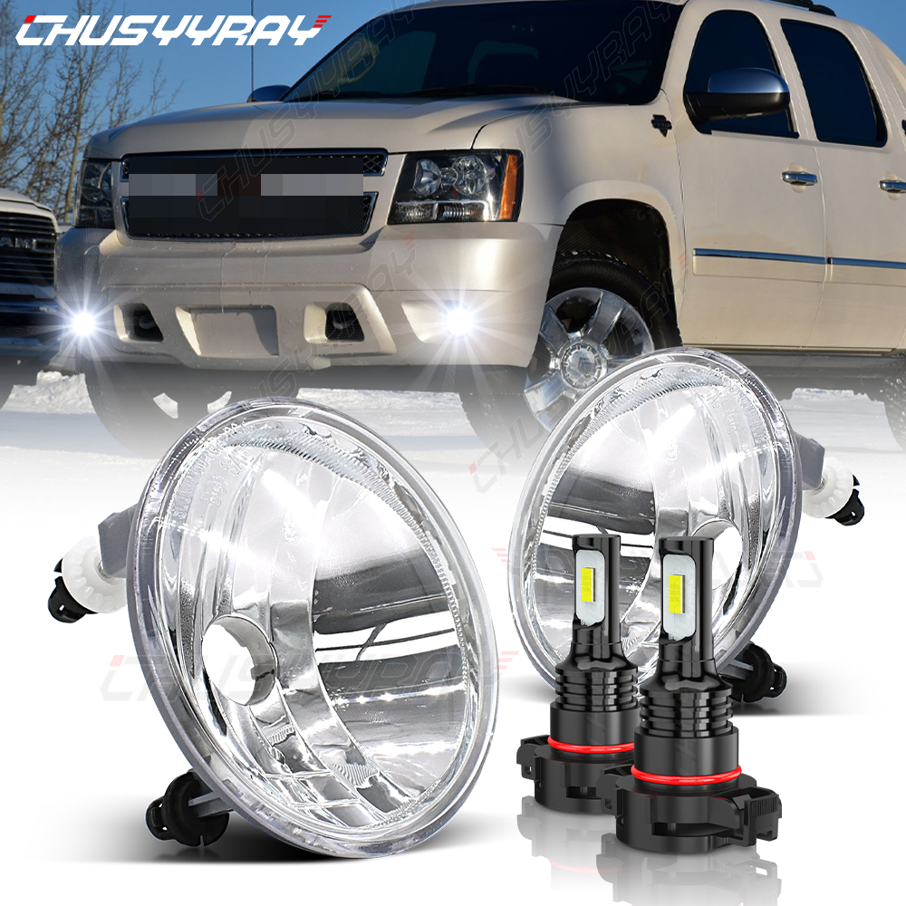 For Chevy Avalanche Suburban Tahoe GMC Yukon Acadia 2007-14 LED Fog Lights Lamps