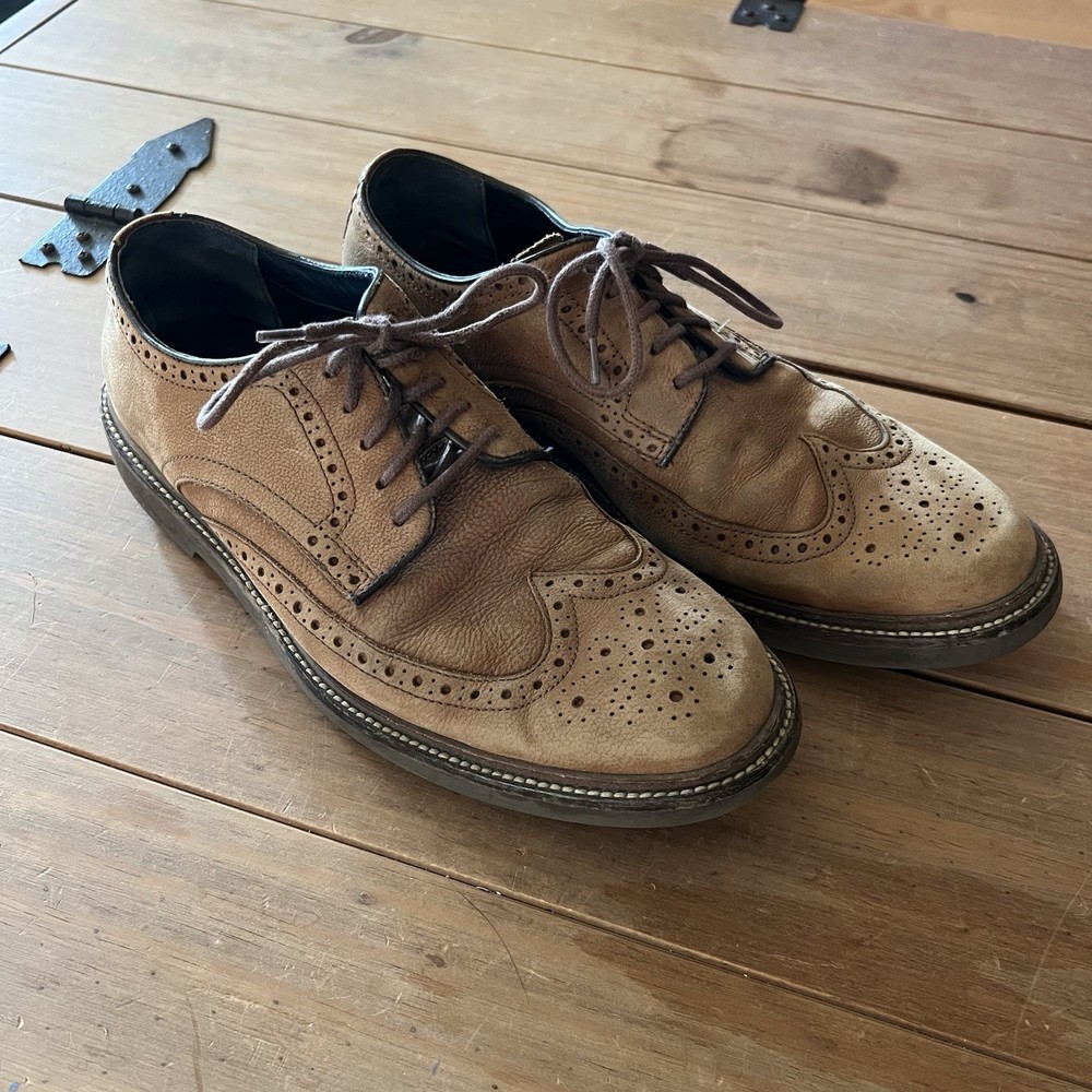 Cole Haan Shoes Mens Brown Wingtip Oxford Brogue C26137 Leather 8.5